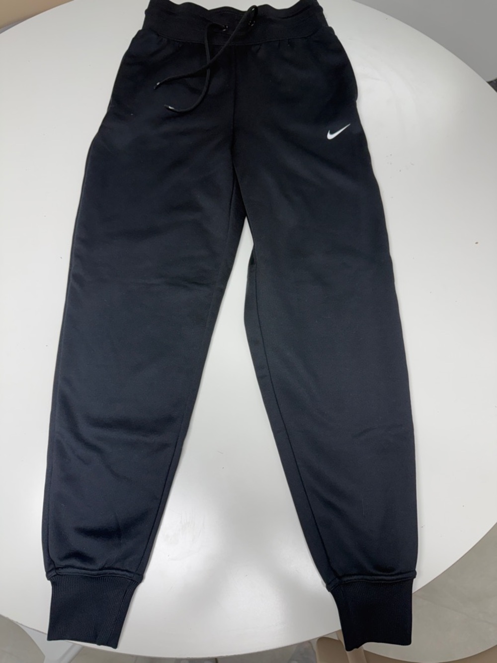 Nike Women’s Black Jogger Sweatpants with White Swoosh